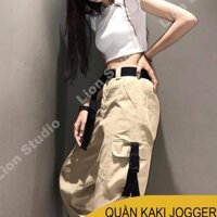 Quần kaki jogger màu đen màu be dáng cực đẹp