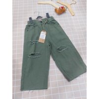 Quần kaki lững xanh rêu