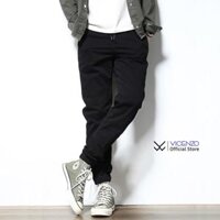 Quần kaki Nam Cao Cấp, Quần jogger kaki nam Chuẩn Hàng Xuất - QJKN01 - Quần Jogger Đen,L55-65kg, <1m71