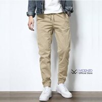 Quần kaki Nam Cao Cấp, Quần jogger kaki nam Chuẩn Hàng Xuất - QJKN01 - Quần Jogger Be,L55-65kg, <1m71