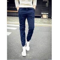 Quần Kaki Nam Kiểu Dáng Hàn Quốc Ống Côn Phong Cách Thể Thao - Xanh than - XL65-74kg