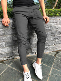 Quần Kaki Nam Kiểu Dáng Hàn Quốc Ống Côn Phong Cách Thể Thao - GHI - XL65-74kg