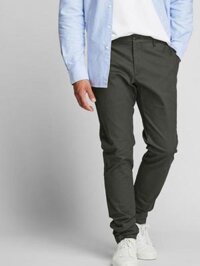 Quần Kaki Nam MEN Slim Fit Chino Flat Front Pants OLIVE - SIZE 33 - 33