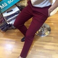 Quần kaki nam ống côn hàn quốc (đỏ) 138