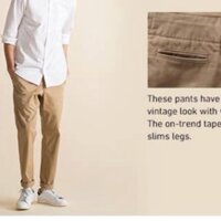 Quần kaki nam ống đứng nam vải thô cao cao cấp xuất nhật