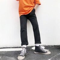 QUẦN KAKI NAM ỐNG SUÔNG TRƠN GIẢN DỊ NĂNG ĐỘNG - đen - L