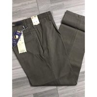 Quần Kaki Nam TRUNG NIÊN 1 li túi chéo ảnh thật hàng đẹp - Ghi,30