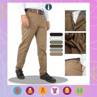 Quần kaki nam trung niên cao cấp ống suông đẹp vải dày form chuẩn Cao Cấp