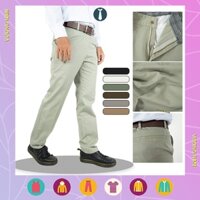 Quần kaki nam trung niên đẹp cao cấp ống suông vải dày hàng chuẩn VNO42
