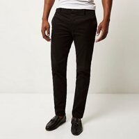 Quần kaki nam xuất khẩu River Island ống côn màu đen