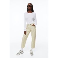 Quần Kaki nữ ống đứng cạp chun năng động, trẻ trung của H&M - Nhật