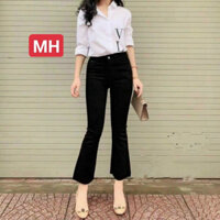 Quần Kaki Nữ Ống Loe Co Giãn Tốt Cách Điệu Đi Làm Đi Chơi Siêu Hot QD002 JUMI