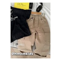 Quần kaki ống đứng túi hộp cho bé trai