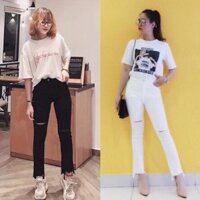 Quần Kaki Ống Pass Loe Rách Gấu siêu hot - KHO SỈ SẴN SỐ LƯỢNG LỚN MS052