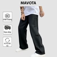Quần kaki ống rộng nam nữ Mavota quần ống suông Unisex QD23
