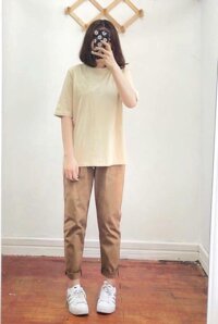 Quần kaki ống suông - Vàng bò - L