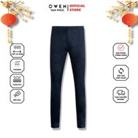 Quần Kaki OWEN QKSL221206 Kiể Dáng Slim Fit Vải Cotton Co Giãn Dễ Vận Động Gam Màu Xanh Navy Phù Hợp Với Nhiều Phong Các