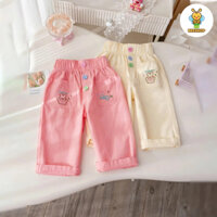 Quần kaki thêu gấu và kẹo nhí BEESHOP HN25002