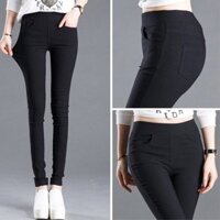 QUẦN KAKI THUN NỮ CO GIÃN LƯNG CAO CẠP CHUN DÀI 90CM