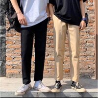 Quần Kaki Trơn Baggy Ống Suông Basic Pant Lưng Thun Nam Nữ Unisex Phong Cách Trẻ Trung Ulzzang NUPAKACHI