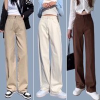 Quần Kaki trơn, Quần Baggy Nam Nữ jean Ống Suông Rộng Trẻ Trung Năng Động thời trang hàn quốc xinh unisex - Q12 - Hàng m