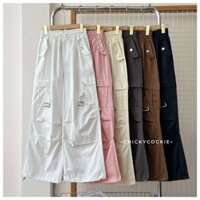 Quần kaki túi hộp ống rộng mã #9163