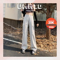 Quần Kaki túi hộp, quần nữ ống rộng khuy chỉnh eo Cargo pant hottrend - Giảm giá 20%