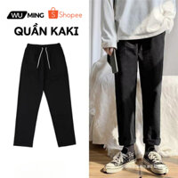 Quần kaki unisex, quần ống rộng nam nữ chất liệu kaki cao cấp không nhăn không bai nhão