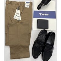 Quần kaki Việt Tiến màu nâu không ly (7018BT6)- 100% CHÍNH HÃNG