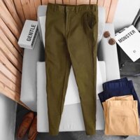 Quần kaki xanh rêu nam co giãn đen dài ống côn cao cấp Veratino đen, xanh rêu, xanh than, xám, nâu slimfit ôm dáng