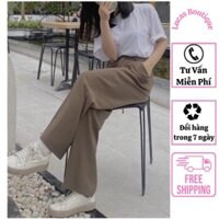 Quần kaki xuông ống đứng, màu nâu be (lucas boutique chuyên sỉ lẻ hàng quảng châu)