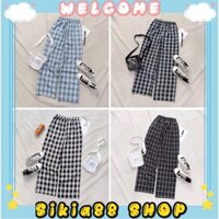 Quần Kẻ Nữ, Quần Caro Ống Rộng Ulzzang Sikia Shop