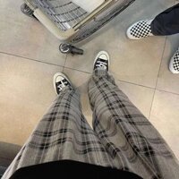 Quần Kẻ Sọc Thường Ngày Quần Nam Hợp Thời Trang Rời Phiên Bản Hàn Quốc vibe Quần Lót Chiên Phố Rơi Sàn Chạy Thẳng Quần Tất Cả @ -