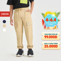 Quần khaki bé trai CANIFA dáng jogger cạp chun bo gấu 2BK24S002