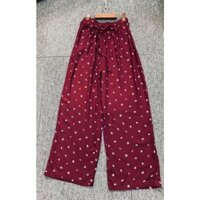 Quần lanh lửng ống suông hoạ tiết siêu đẹp