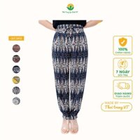Quần lanh nữ dài thổ cẩm alibaba thời trang Việt Thắng - Q07.2402