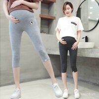 Quần Legging Bà Bầu Mới Mùa Xuân Hè Kiểu Mỏng Quần Bà Bầu Bảy Điểm Độ Đàn Hồi Cao Kích Thước Lớn Hỗ Trợ Bụng