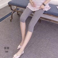 Quần legging bầu lửng cạp chéo xám Ms149