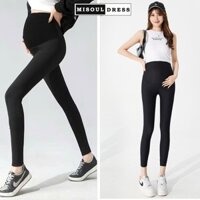 Quần legging bầu nâng mông cạp chun mùa hè có đáp bụng X212, chất cotton mềm mát co giãn 4 chiều, thiết kế mẫu mới 2025