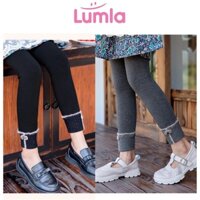 Quần Legging Bé Gái Lót Nhung Nỉ Dày Ấm Size Đại, Quần Legging Lót Nỉ Dày Đại Hàn Size Đại