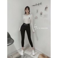 quần legging cạp chữ