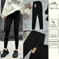 Quần legging chất umi hàn cao cấp cạp 4cm Quần dài dáng ôm người tôn dáng nâng mông vải co giãn 4 chiều