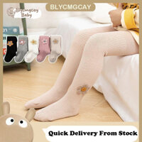 Quần legging Cotton bé gái Phụ kiện hoa Quần legging màu trơn cho bé gái