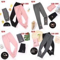 Quần legging cotton bé gái 6-10 tuổi