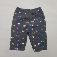 Quần legging cotton mềm form lửng bé gái in họa tiết dễ thương nhỏ và đại 10-40kg - den nhiều màu,413-15kg