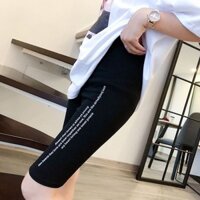 Quần Legging Cotton Nguyên Chất Nữ Mặc Ngoài Chống chói Mỏng Eo Cao Skinny Năm Điểm An Toàn Thể Thao Đi Xe Đạp Quần Short #DK0102#