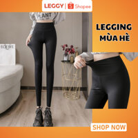 Quần legging dài cạp cao cao cấp nâng mông vải thun cotton co giãn LEGGY LGD01 LG