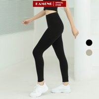 Quần legging dài nữ KAMONG vải cotton dẻo co dãn tốt cạp cao dáng dài LG003 - Hàng mới về