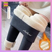 Quần legging dày mùa đông DIACHAVN, Quần lông cừu len có độ đàn hồi cao, Quần legging bó sát giữ nhiệt mùa đông thoải mái Quần áo nữ
