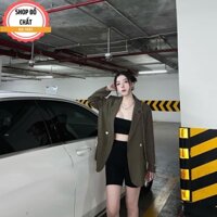 Quần legging đùi lửng ngố nữ vải thun cotton co dãn ôm bó, short cộc nữ ngắn trên gối